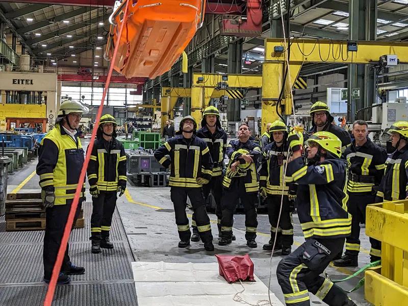 Zügige und problemlose Rettungsaktionen an den Ausbildungstagen der Werkfeuerwehr.